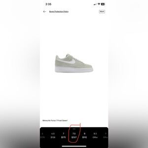 NIKE womens Frost Green AF1s